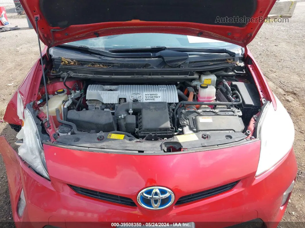 2013 Toyota Prius Three Красный vin: JTDKN3DU7D1685753