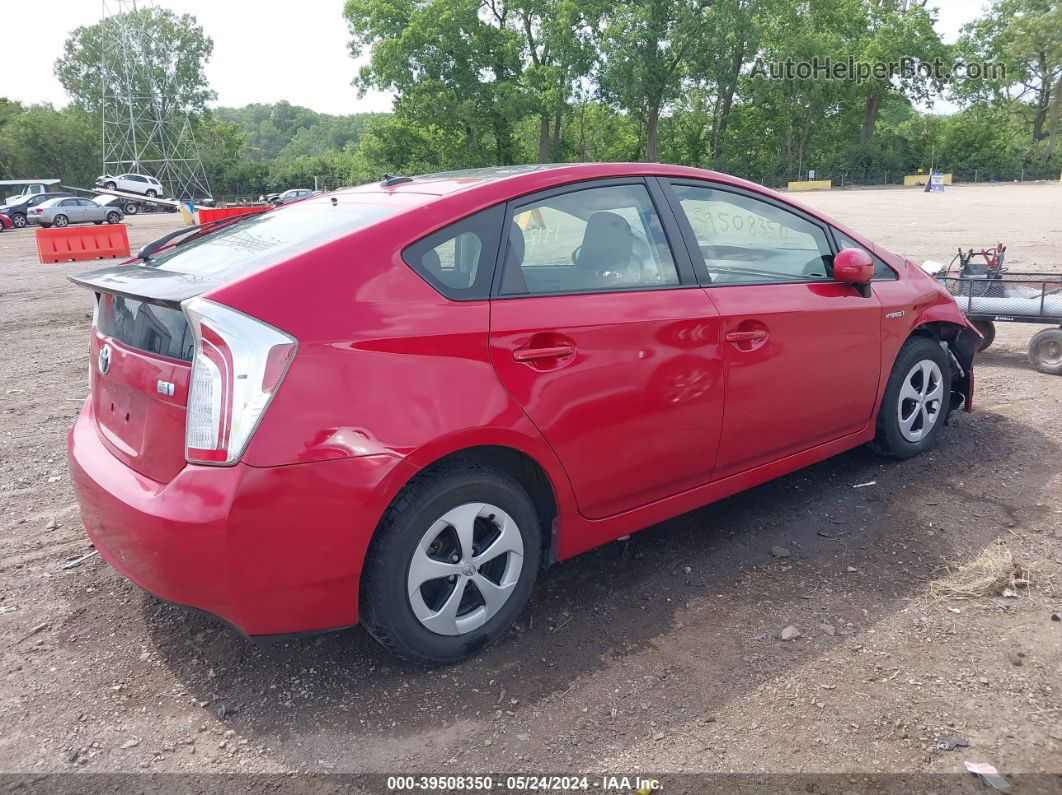 2013 Toyota Prius Three Red vin: JTDKN3DU7D1685753