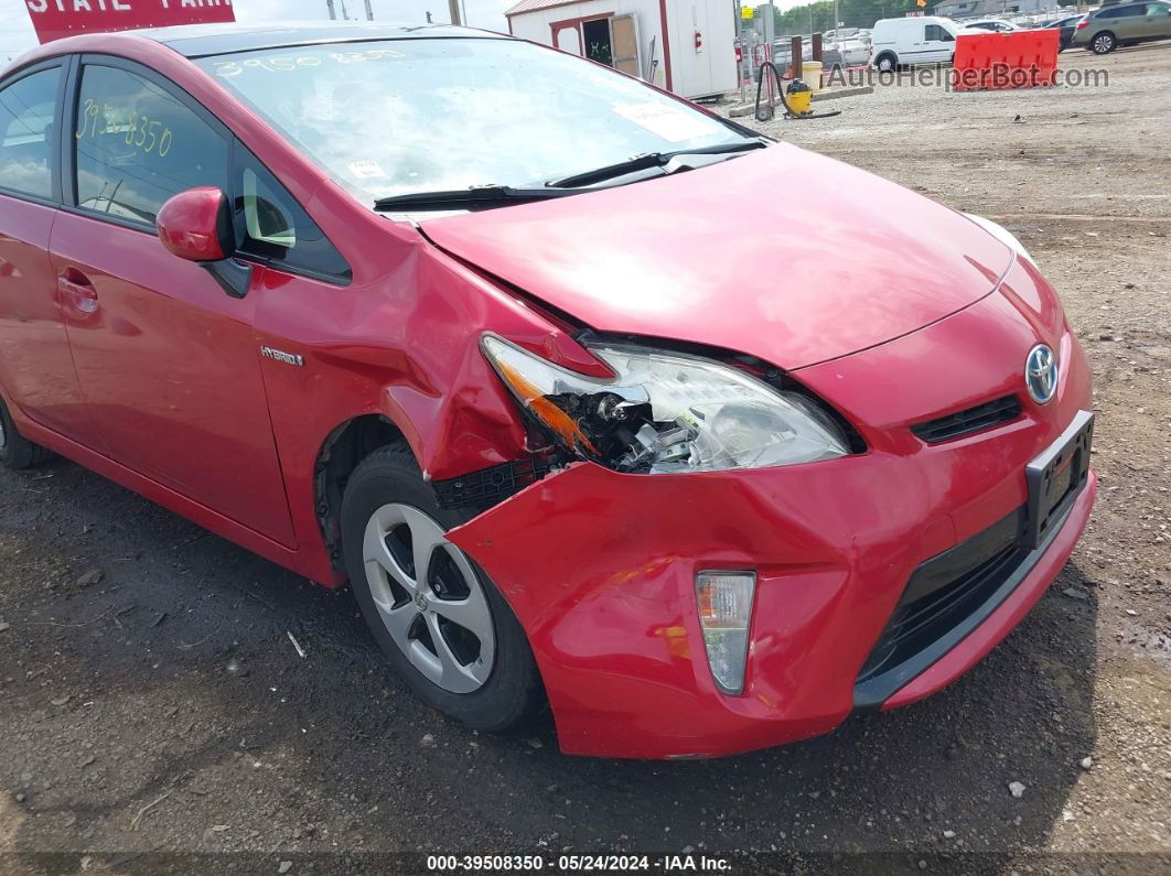 2013 Toyota Prius Three Красный vin: JTDKN3DU7D1685753