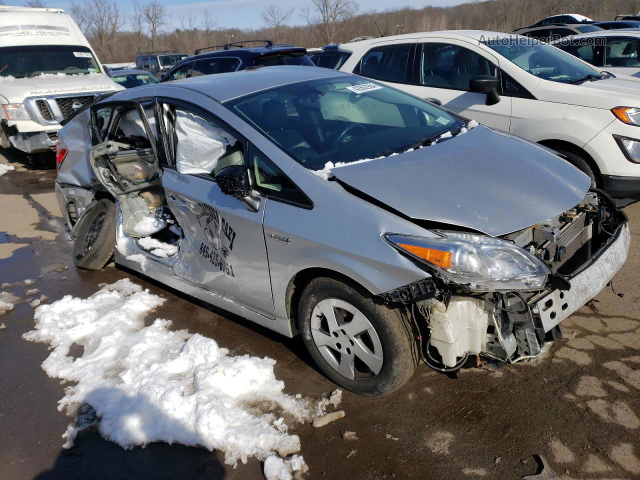 2013 Toyota Prius  Серебряный vin: JTDKN3DU7D5573737