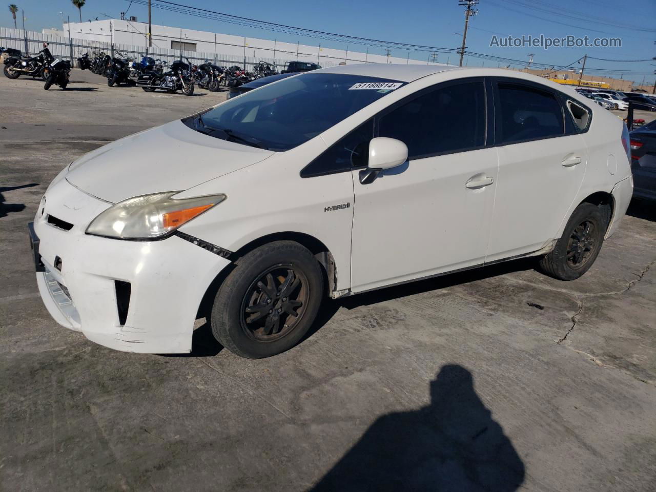 2013 Toyota Prius  White vin: JTDKN3DU7D5579733