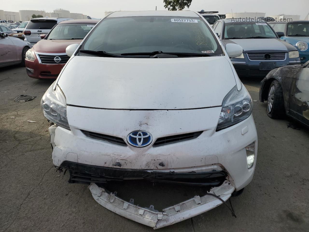 2013 Toyota Prius  White vin: JTDKN3DU7D5593955