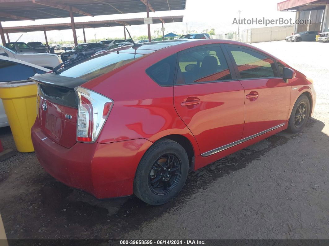 2013 Toyota Prius Four Красный vin: JTDKN3DU7D5614447