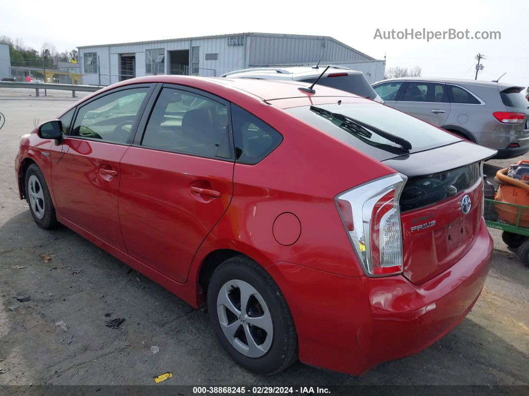 2012 Toyota Prius Four Red vin: JTDKN3DU8C1579584