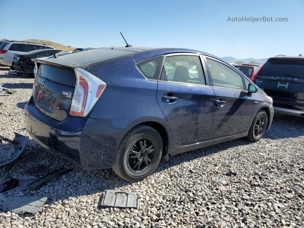 2012 Toyota Prius  Синий vin: JTDKN3DU8C1608162