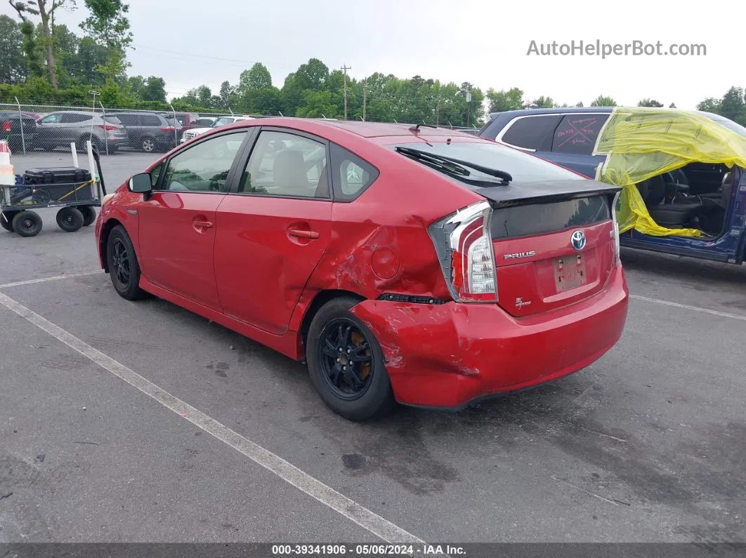 2012 Toyota Prius Two Red vin: JTDKN3DU8C5413123