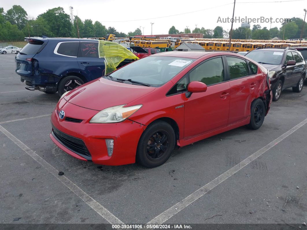 2012 Toyota Prius Two Red vin: JTDKN3DU8C5413123