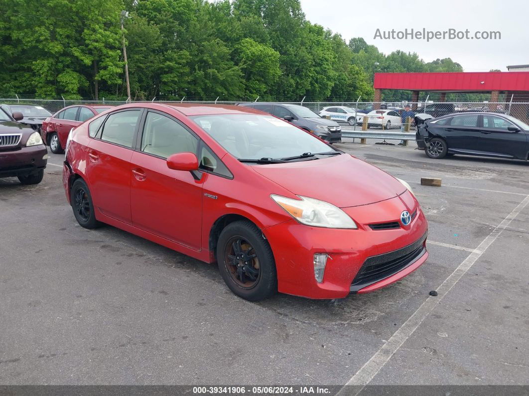 2012 Toyota Prius Two Red vin: JTDKN3DU8C5413123