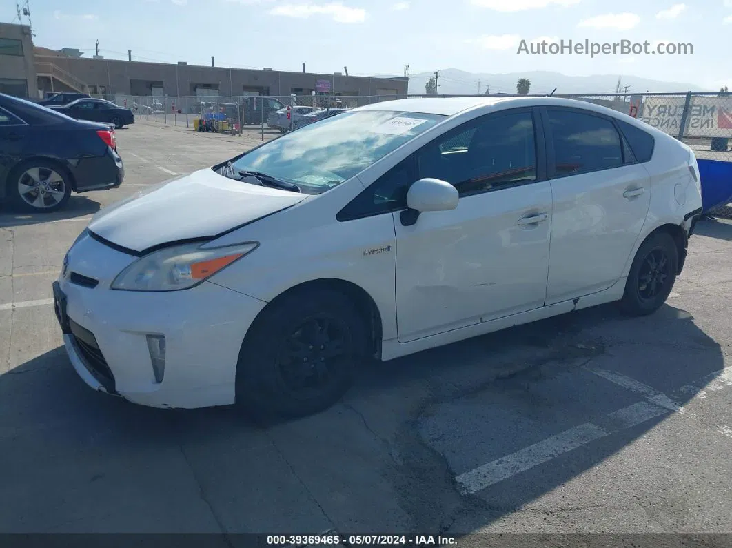 2012 Toyota Prius Two White vin: JTDKN3DU8C5458224