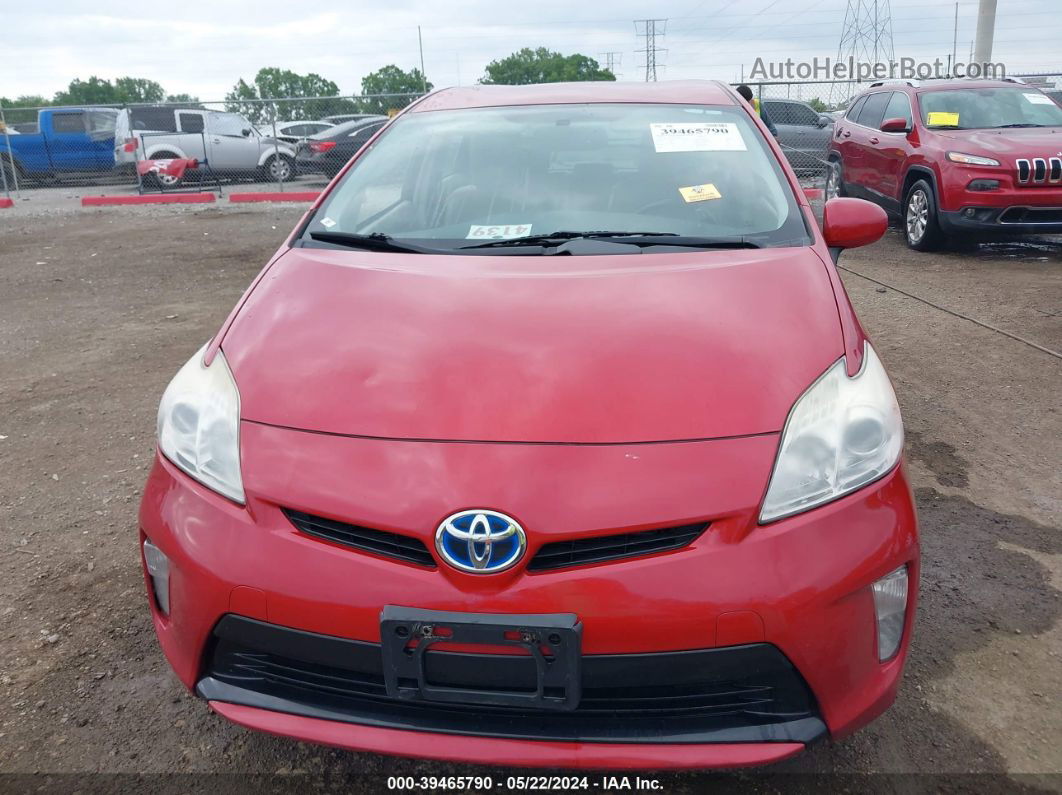 2012 Toyota Prius Four Красный vin: JTDKN3DU8C5519670