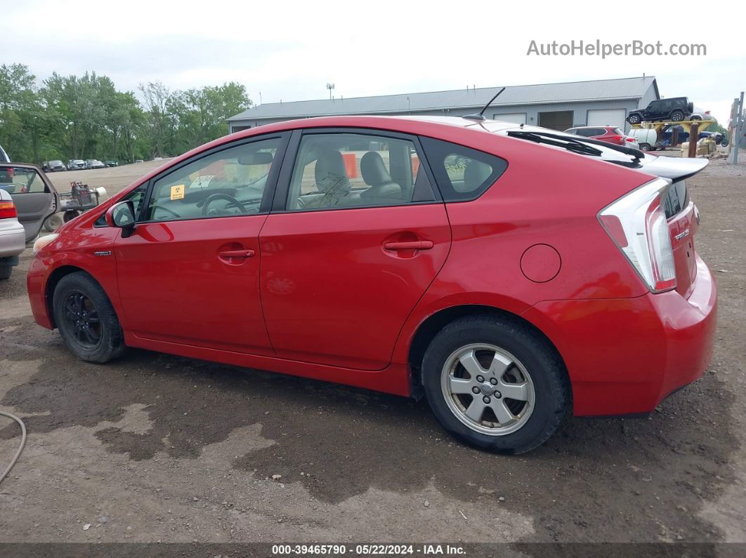 2012 Toyota Prius Four Красный vin: JTDKN3DU8C5519670