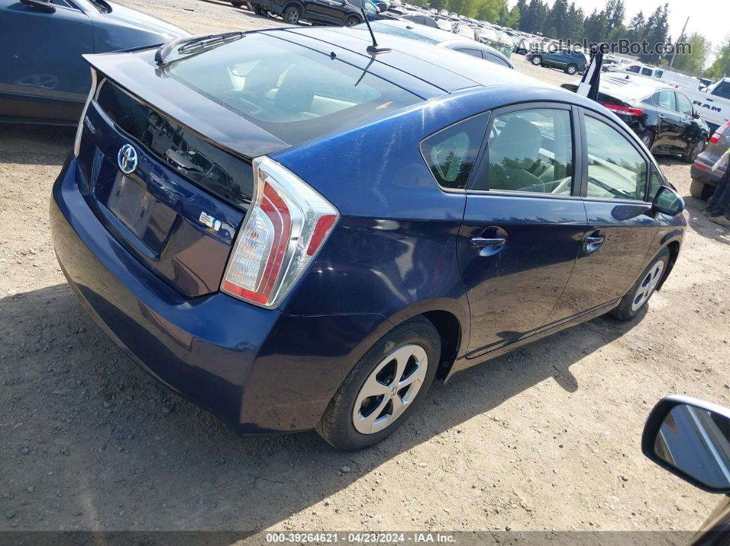 2013 Toyota Prius Three Blue vin: JTDKN3DU8D1688161