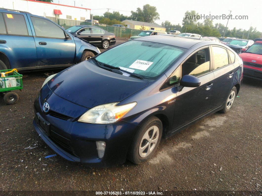 2012 Toyota Prius One/two/three/four/five Dark Blue vin: JTDKN3DU9C1508748