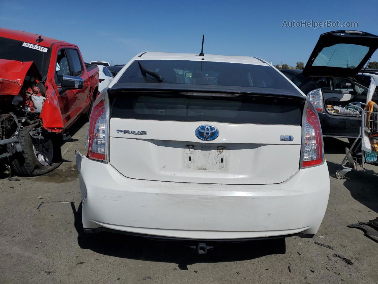 2012 Toyota Prius  White vin: JTDKN3DU9C1529664