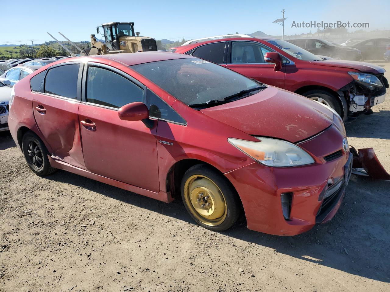 2012 Toyota Prius  Красный vin: JTDKN3DU9C5412708