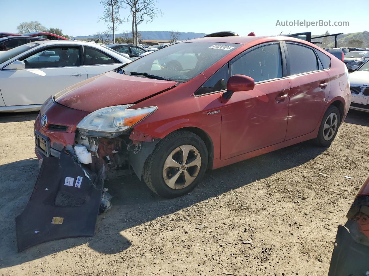 2012 Toyota Prius  Красный vin: JTDKN3DU9C5412708