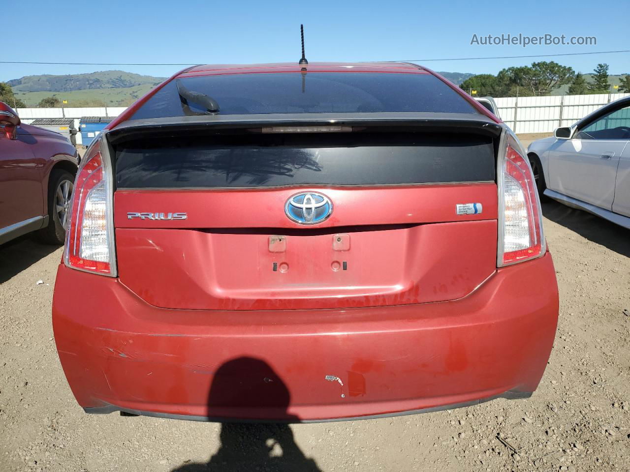 2012 Toyota Prius  Red vin: JTDKN3DU9C5412708