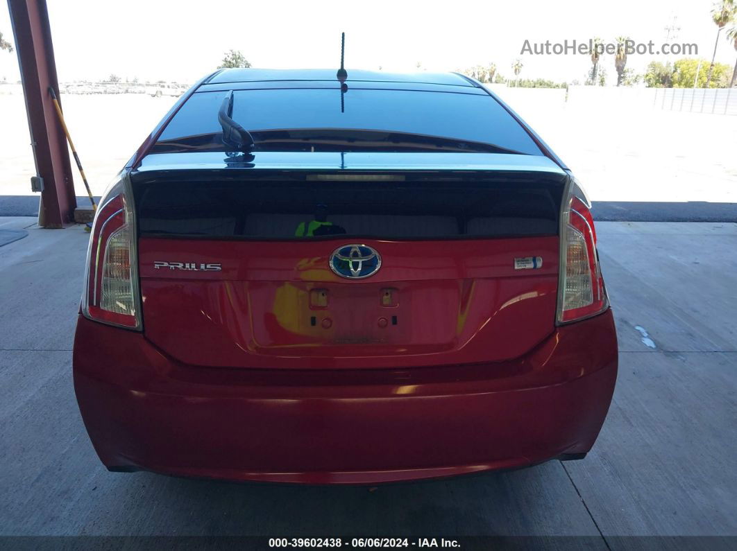 2012 Toyota Prius Two Red vin: JTDKN3DU9C5453825