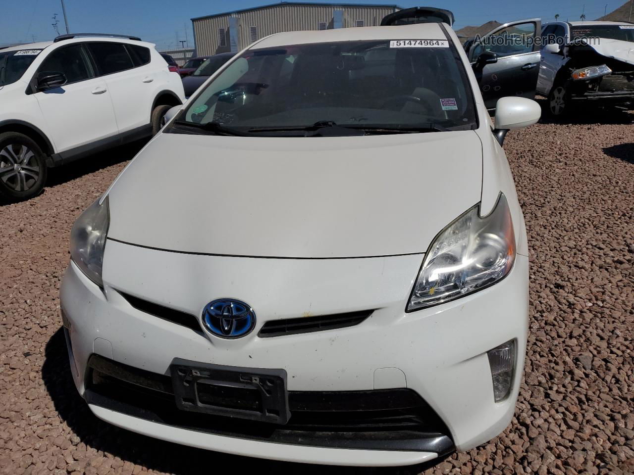 2013 Toyota Prius  White vin: JTDKN3DU9D0342349