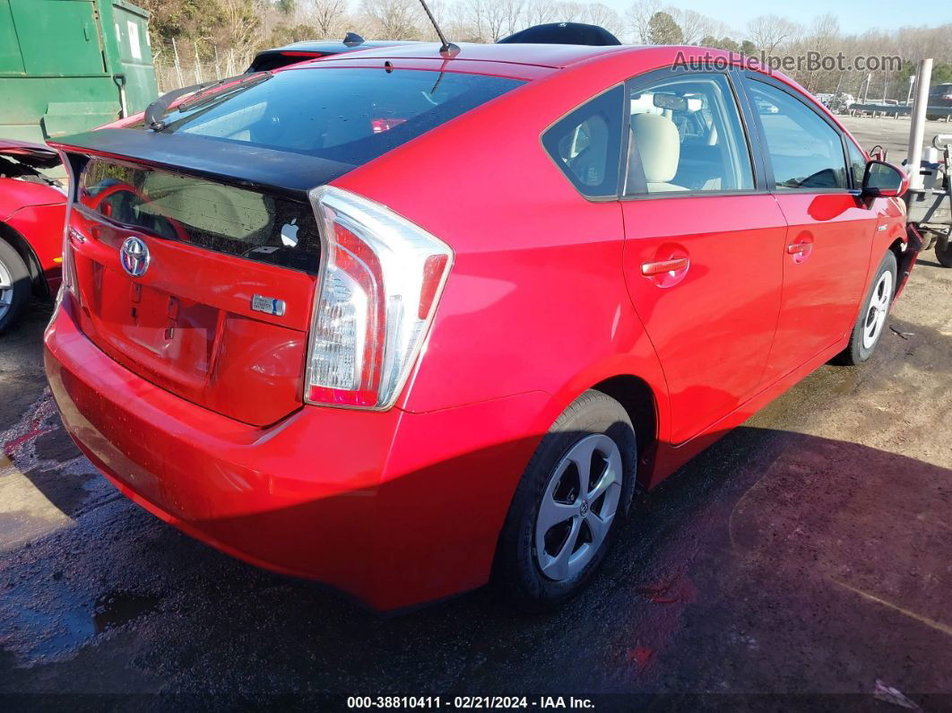 2013 Toyota Prius Two Red vin: JTDKN3DU9D0353657