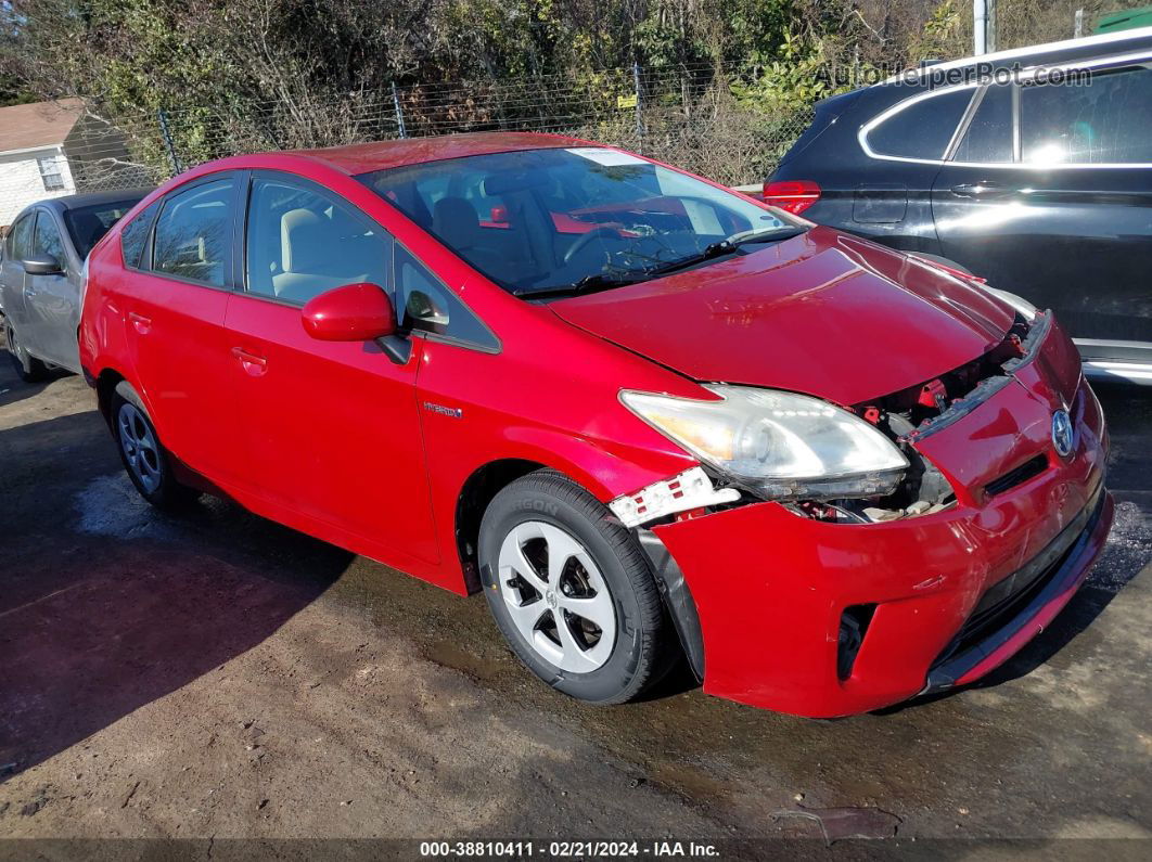 2013 Toyota Prius Two Red vin: JTDKN3DU9D0353657