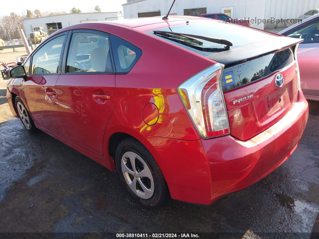 2013 Toyota Prius Two Красный vin: JTDKN3DU9D0353657