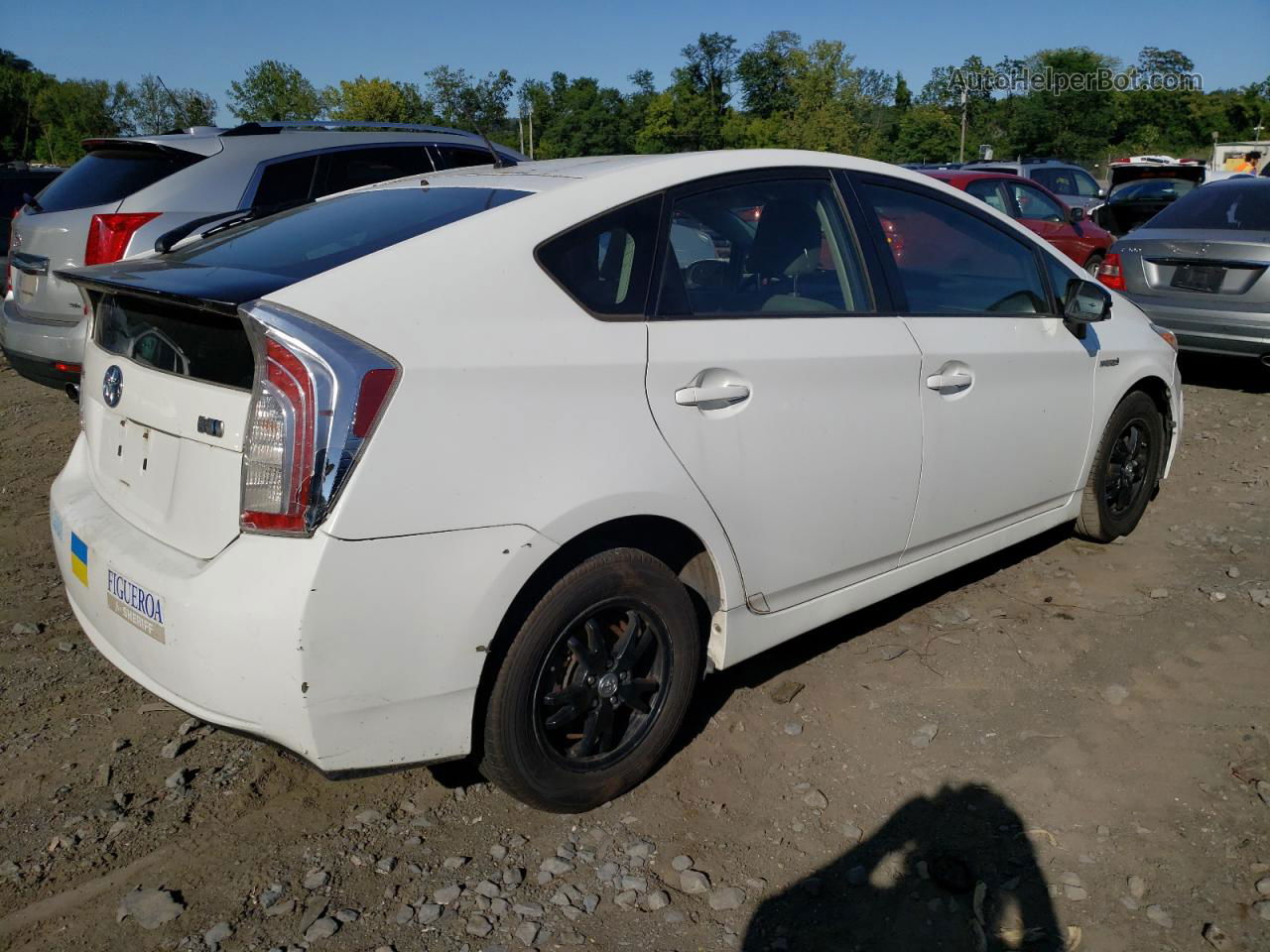 2013 Toyota Prius  Белый vin: JTDKN3DU9D5578938