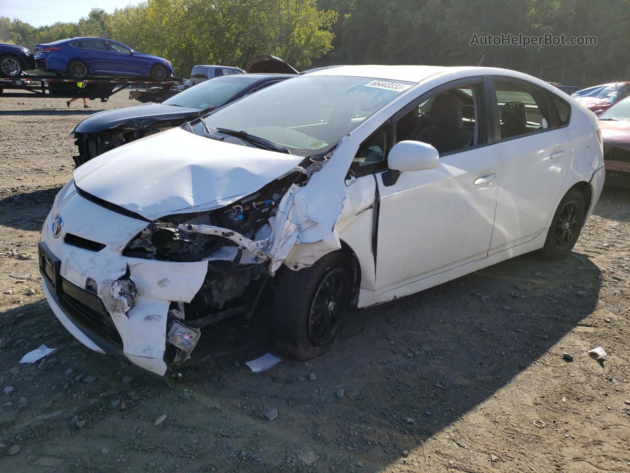 2013 Toyota Prius  Белый vin: JTDKN3DU9D5578938