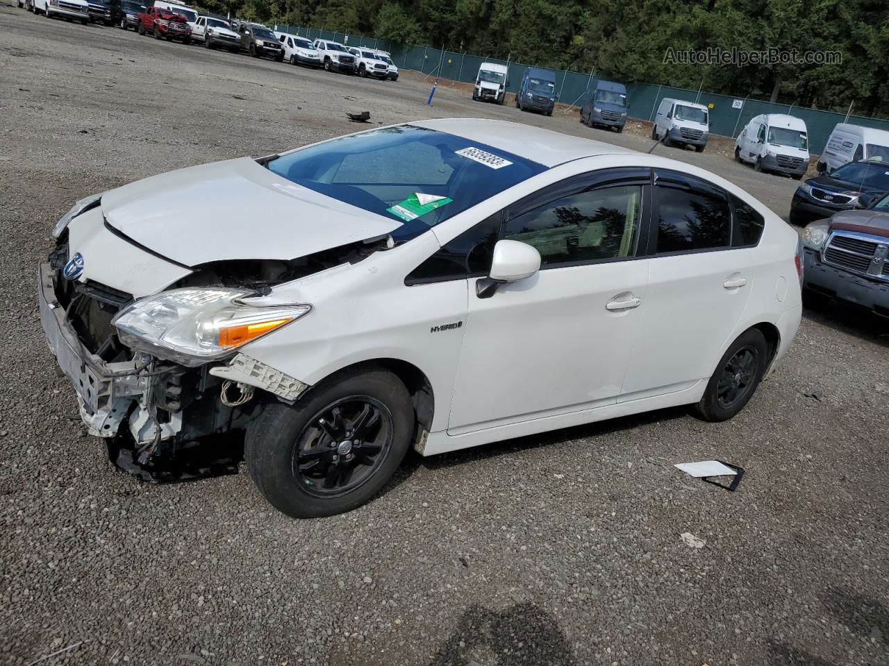 2014 Toyota Prius  White vin: JTDKN3DU9E0367950