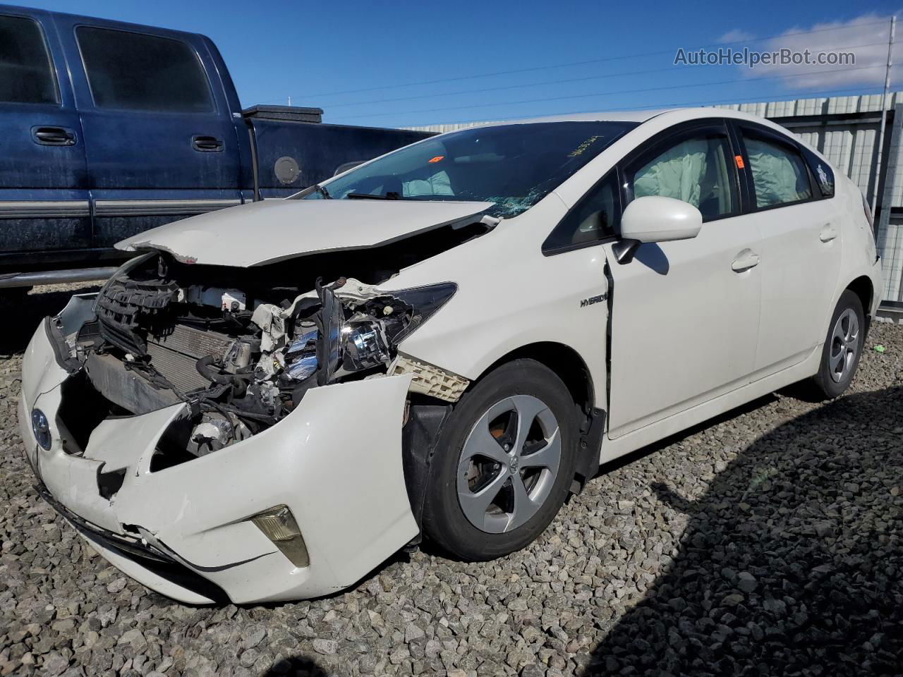 2014 Toyota Prius  White vin: JTDKN3DU9E0371805