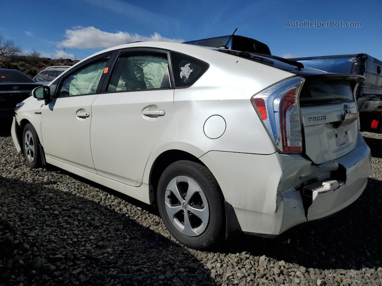 2014 Toyota Prius  White vin: JTDKN3DU9E0371805