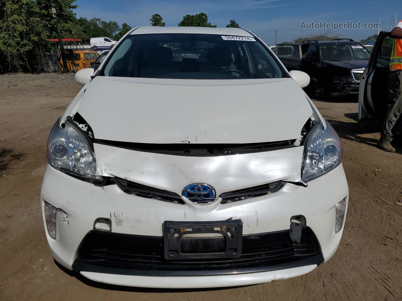 2014 Toyota Prius  White vin: JTDKN3DU9E1754881