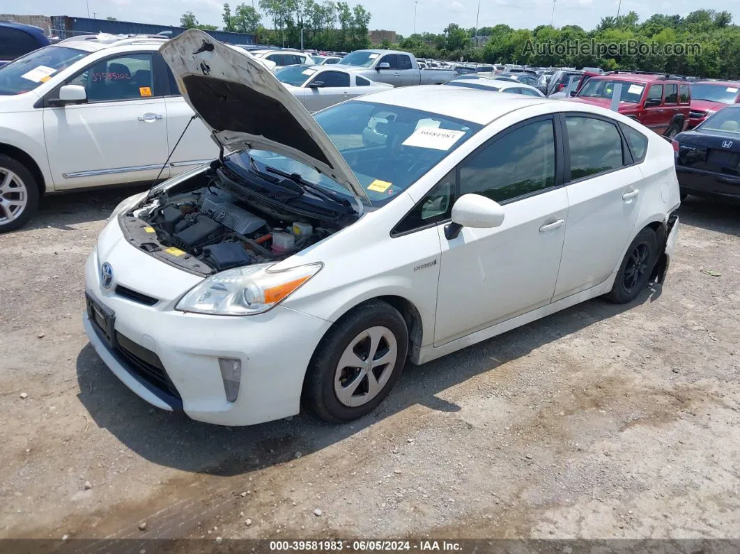 2014 Toyota Prius Two White vin: JTDKN3DU9E1823181