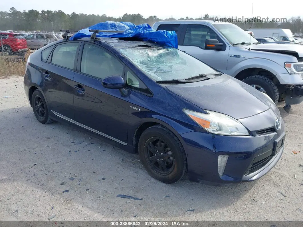 2015 Toyota Prius Three Blue vin: JTDKN3DU9F0405419