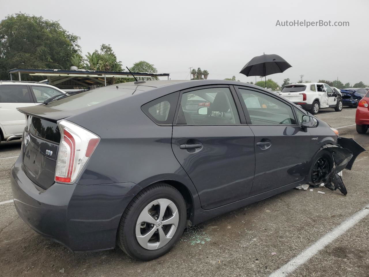 2012 Toyota Prius  Серый vin: JTDKN3DUXC1480815