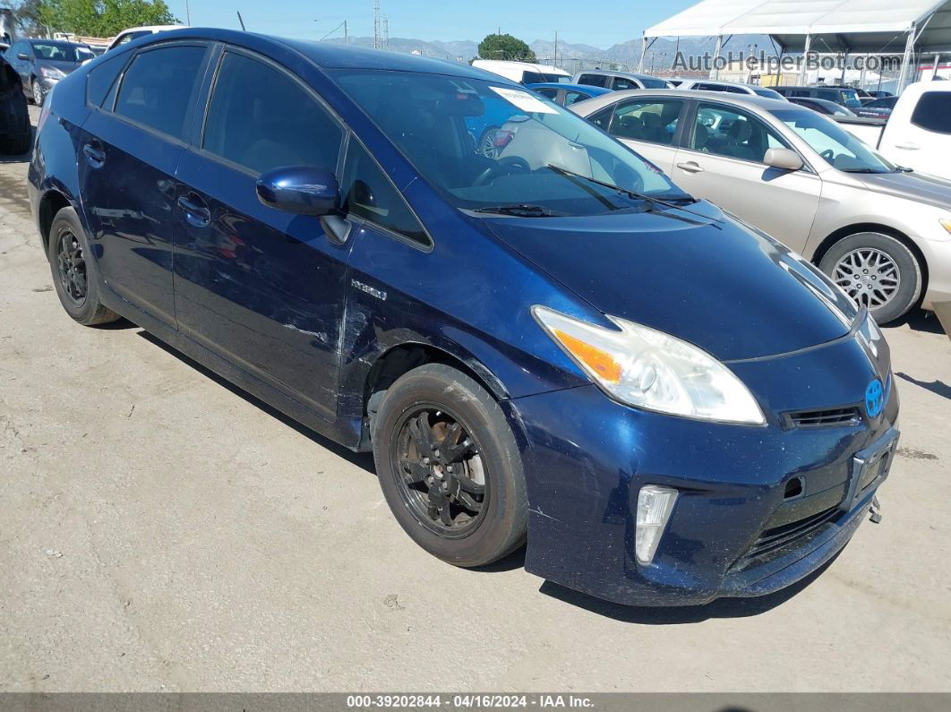 2012 Toyota Prius Three Синий vin: JTDKN3DUXC1597150