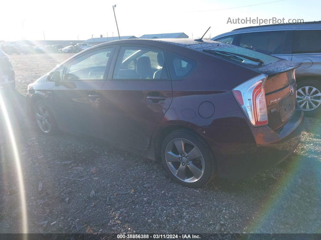 2013 Toyota Prius Three Se Burgundy vin: JTDKN3DUXD5588197