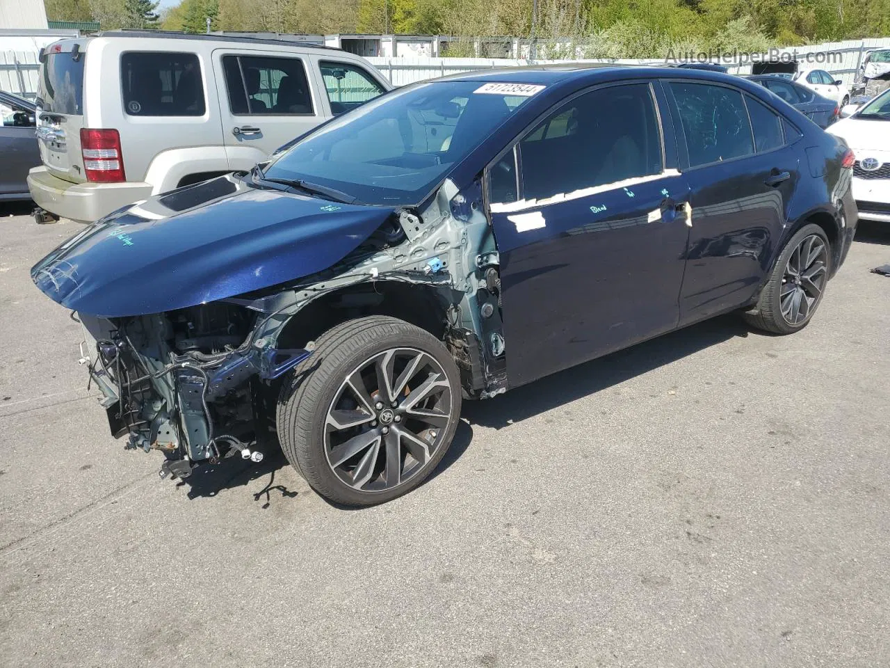 2020 Toyota Corolla Se Blue vin: JTDP4RCE4LJ005859