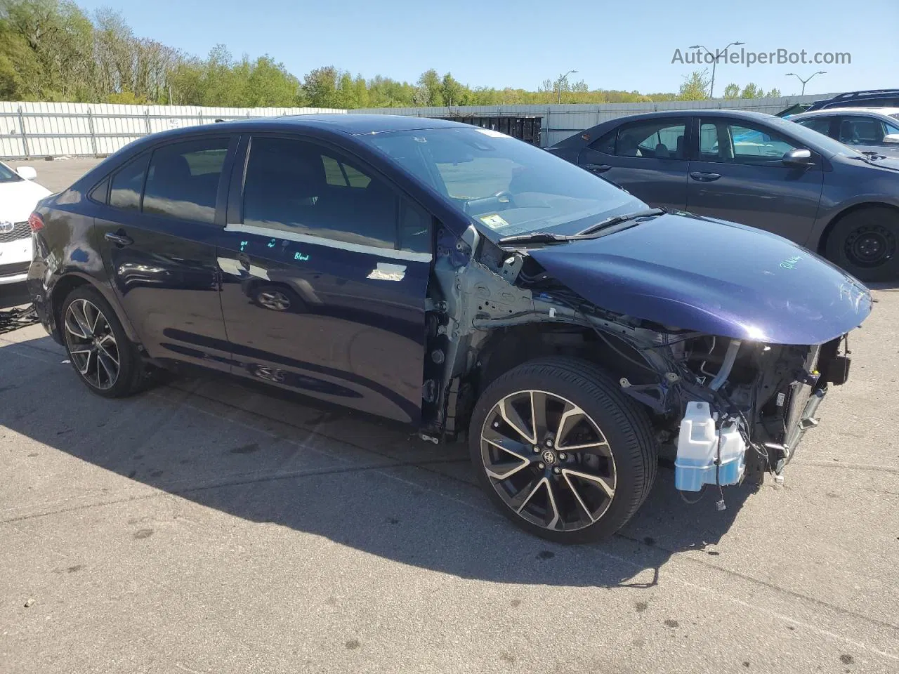 2020 Toyota Corolla Se Blue vin: JTDP4RCE4LJ005859