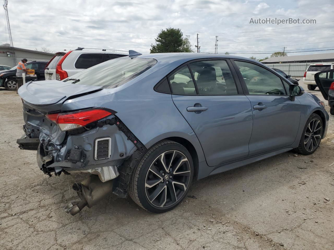 2020 Toyota Corolla Se Blue vin: JTDP4RCE6LJ028575