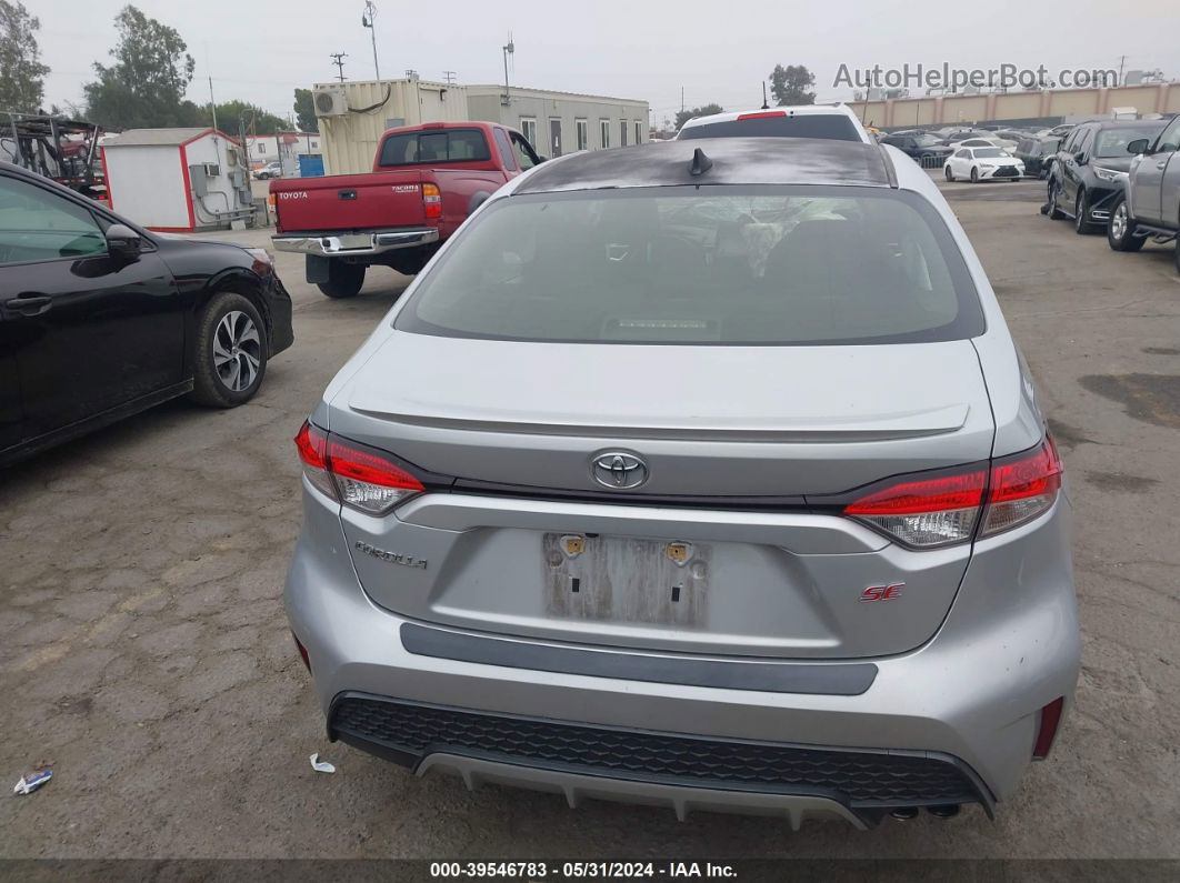 2020 Toyota Corolla Se Silver vin: JTDP4RCE6LJ050897