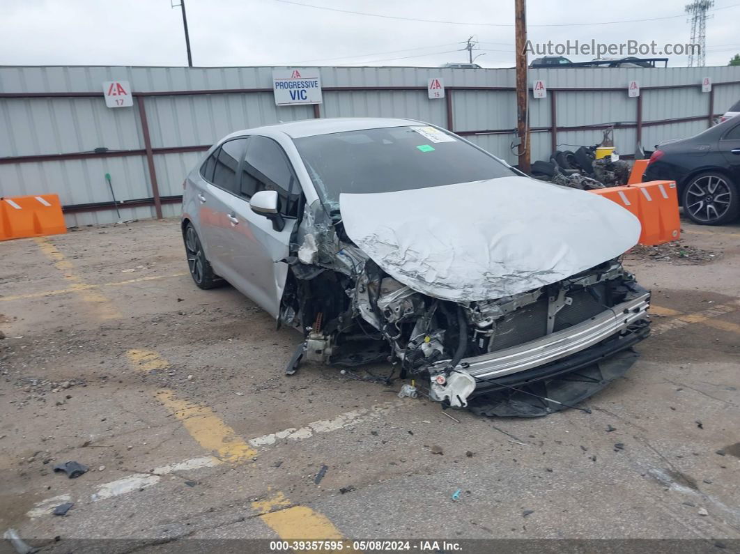 2021 Toyota Corolla Se Silver vin: JTDS4MCE6MJ054382