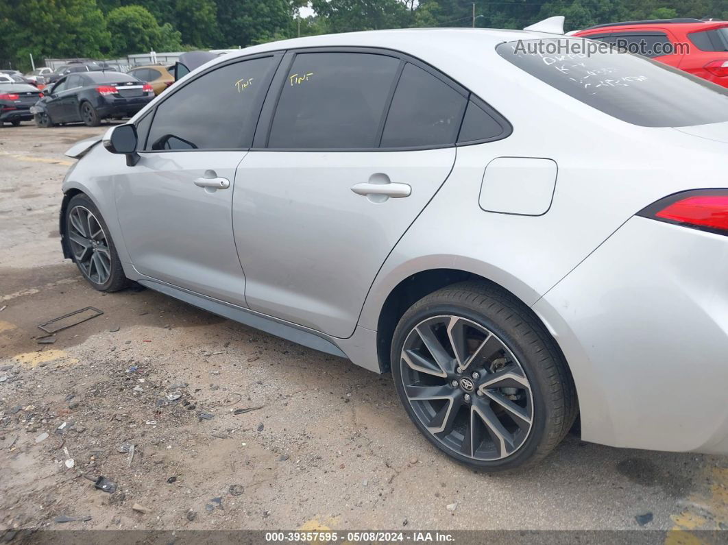 2021 Toyota Corolla Se Silver vin: JTDS4MCE6MJ054382