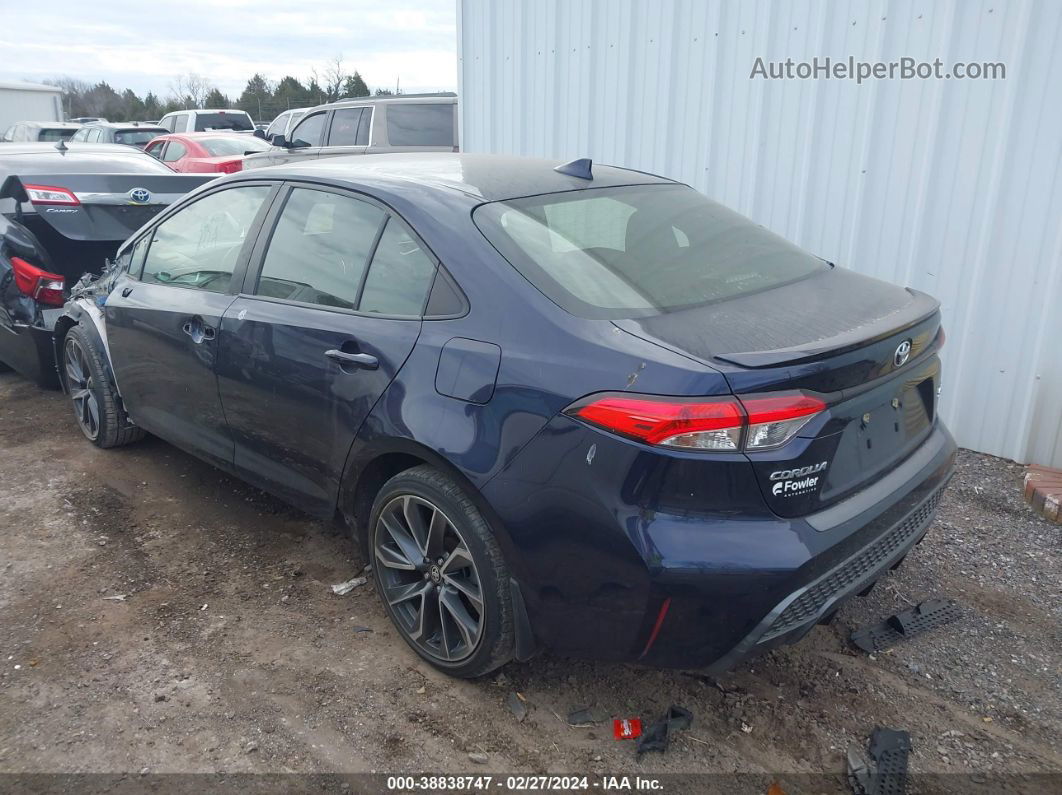 2021 Toyota Corolla Se Dark Blue vin: JTDS4MCE6MJ056195