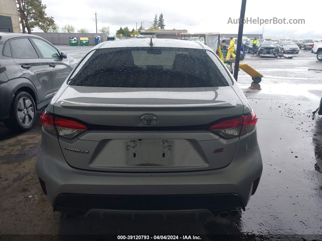 2021 Toyota Corolla Se Silver vin: JTDS4MCE8MJ059602