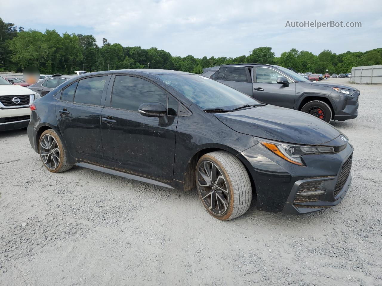 2020 Toyota Corolla Se Черный vin: JTDS4RCE3LJ002249