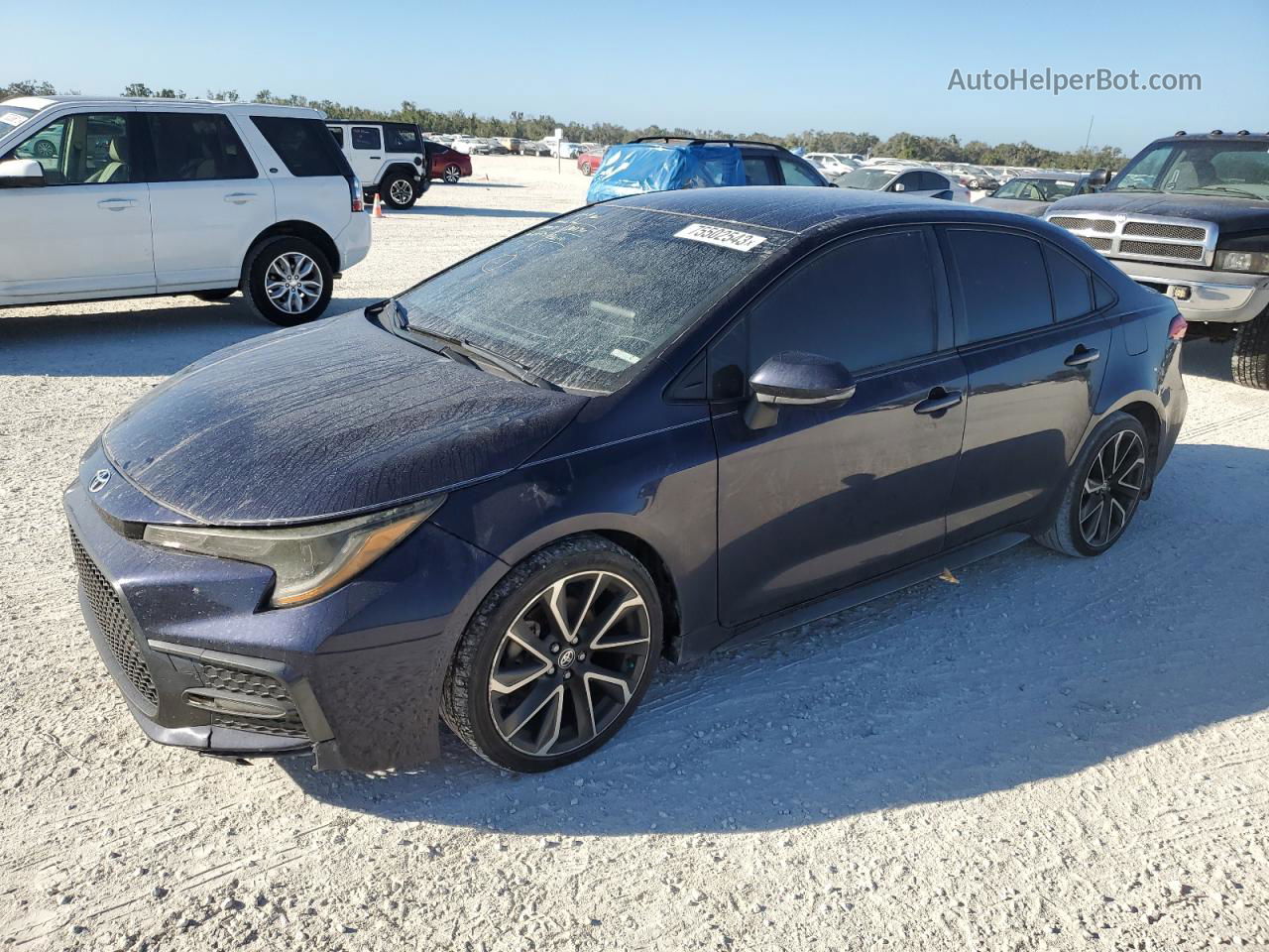 2020 Toyota Corolla Se Blue vin: JTDS4RCE3LJ006186