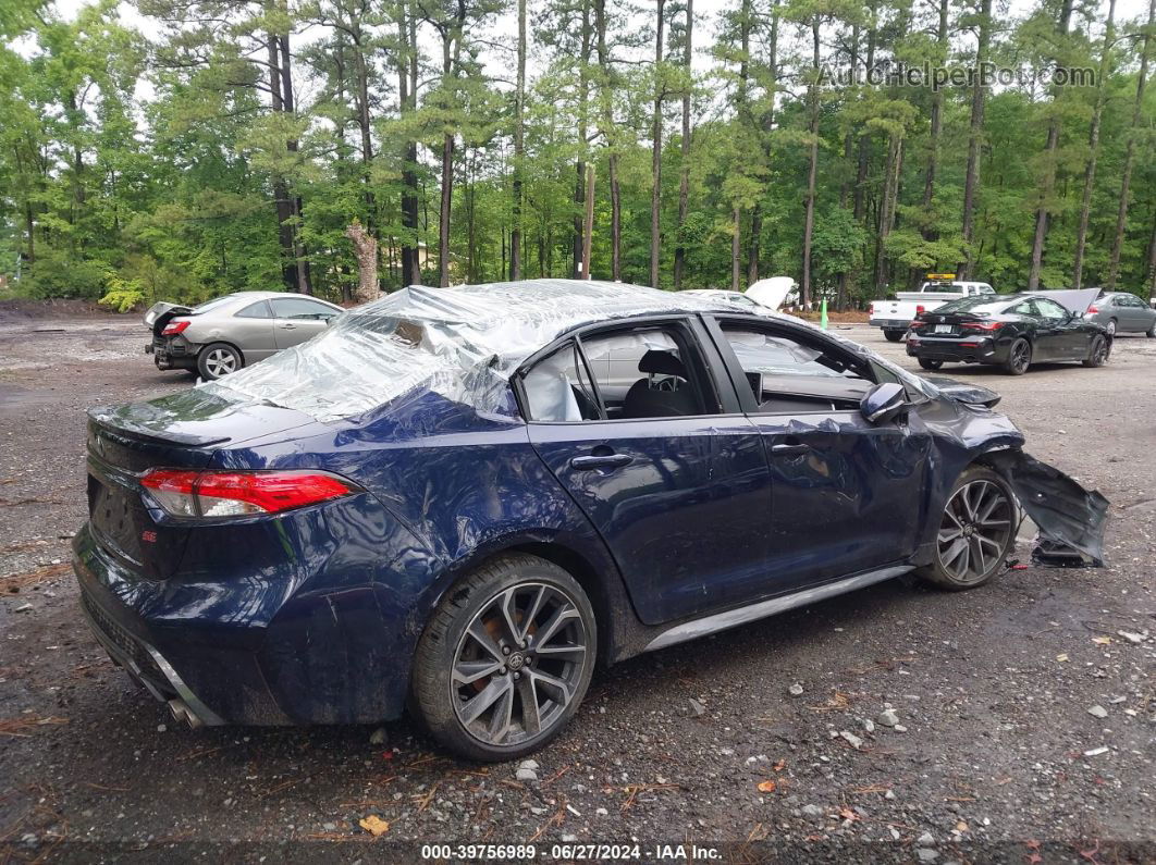 2020 Toyota Corolla Se Dark Blue vin: JTDS4RCE3LJ011758