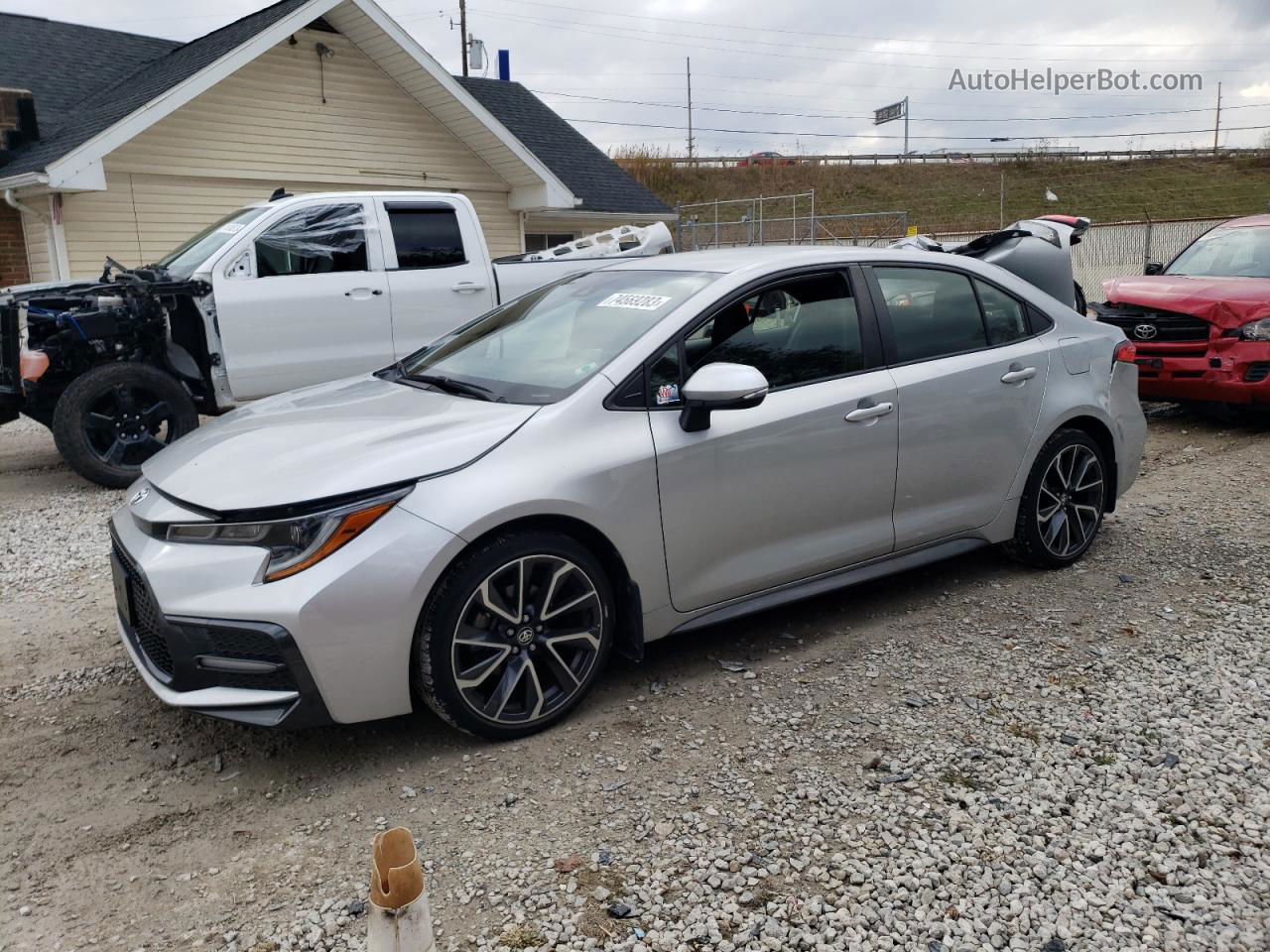 2020 Toyota Corolla Se Silver vin: JTDS4RCE3LJ014434