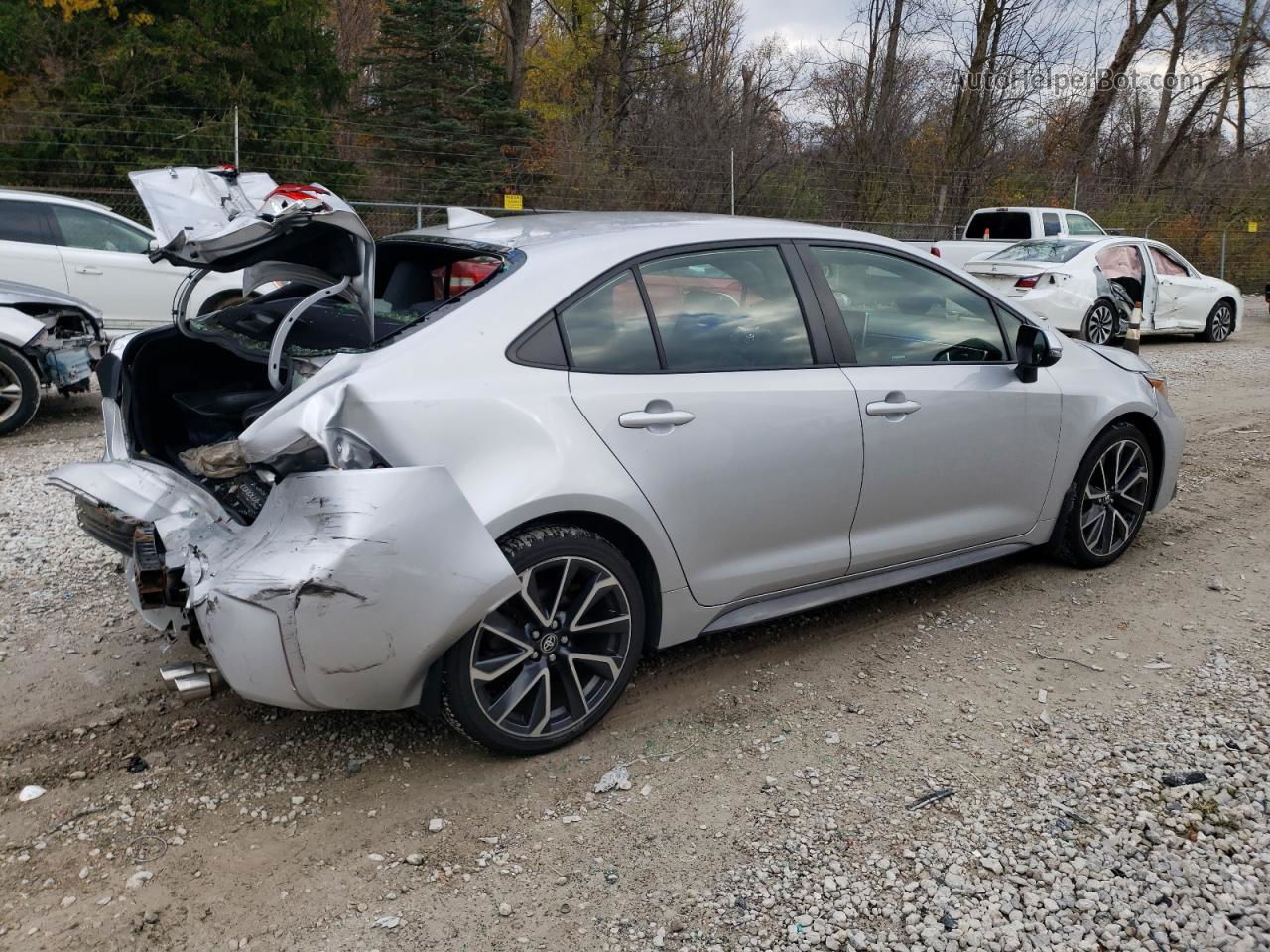 2020 Toyota Corolla Se Silver vin: JTDS4RCE3LJ014434